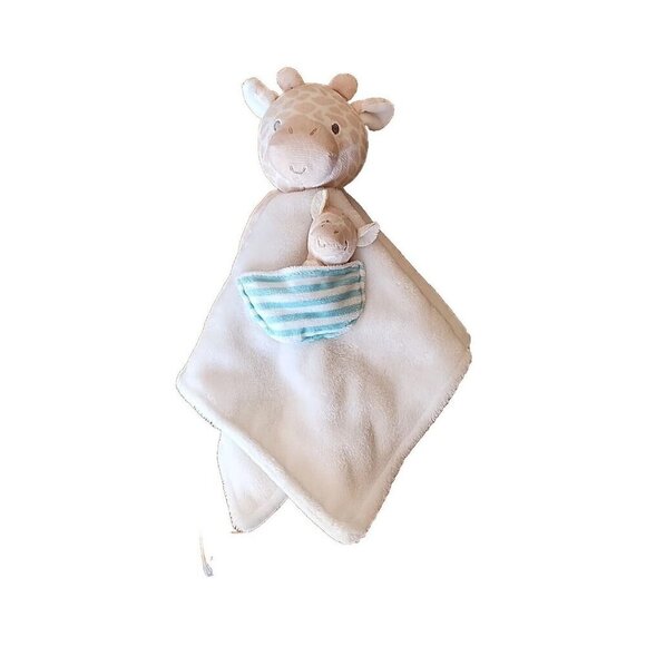 Carter’s Giraffe Lovey White Tan Baby Security Blanket Plush Teether - Picture 6 of 7